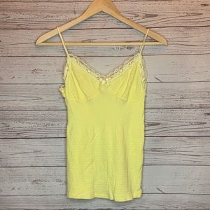 Free People Pastel Yellow Tank Top